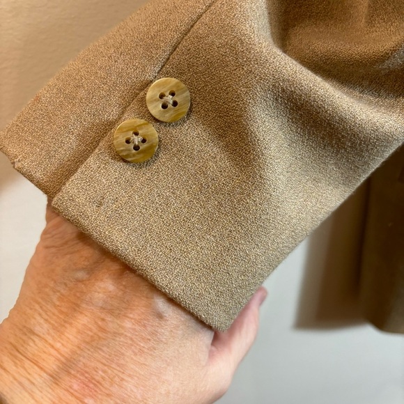 THEME Sz L 100% Wool Classic Lapel Slim Fit Pockets Lined Shoulder Pads Blazer - Picture 4 of 9